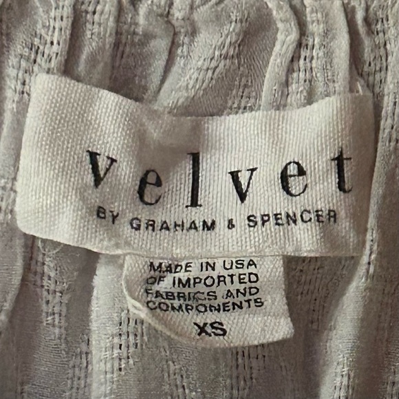 VELVET BY GRAHAM & SPENCER white lace up blouse Sz XS - Picture 10 of 11